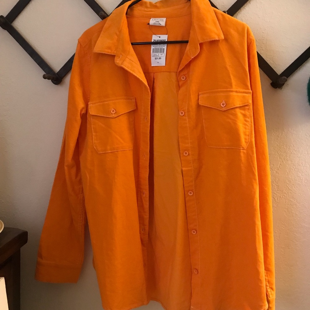 Empyre Size L Unisex Bright Orange button up